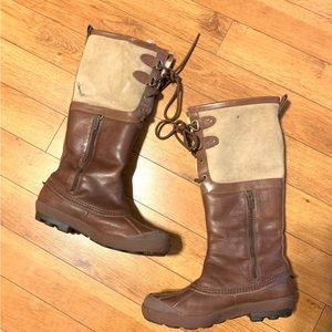 UGG Belcloud waterproof leather tall duck boots women's 8.5